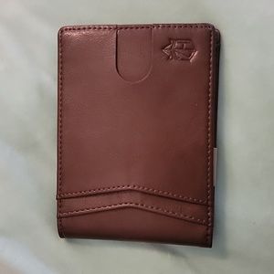Leather money clip wallet